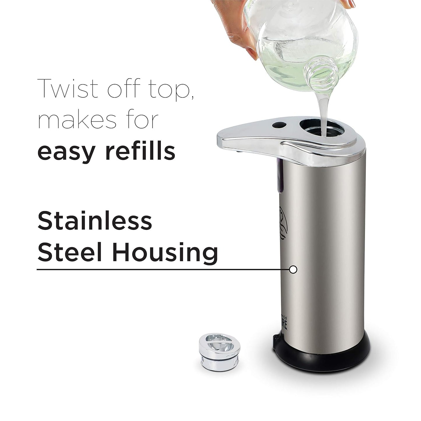 AUTOMATIC TOUCHLESS SOAP DISPENSER STAINLESS STEEL
