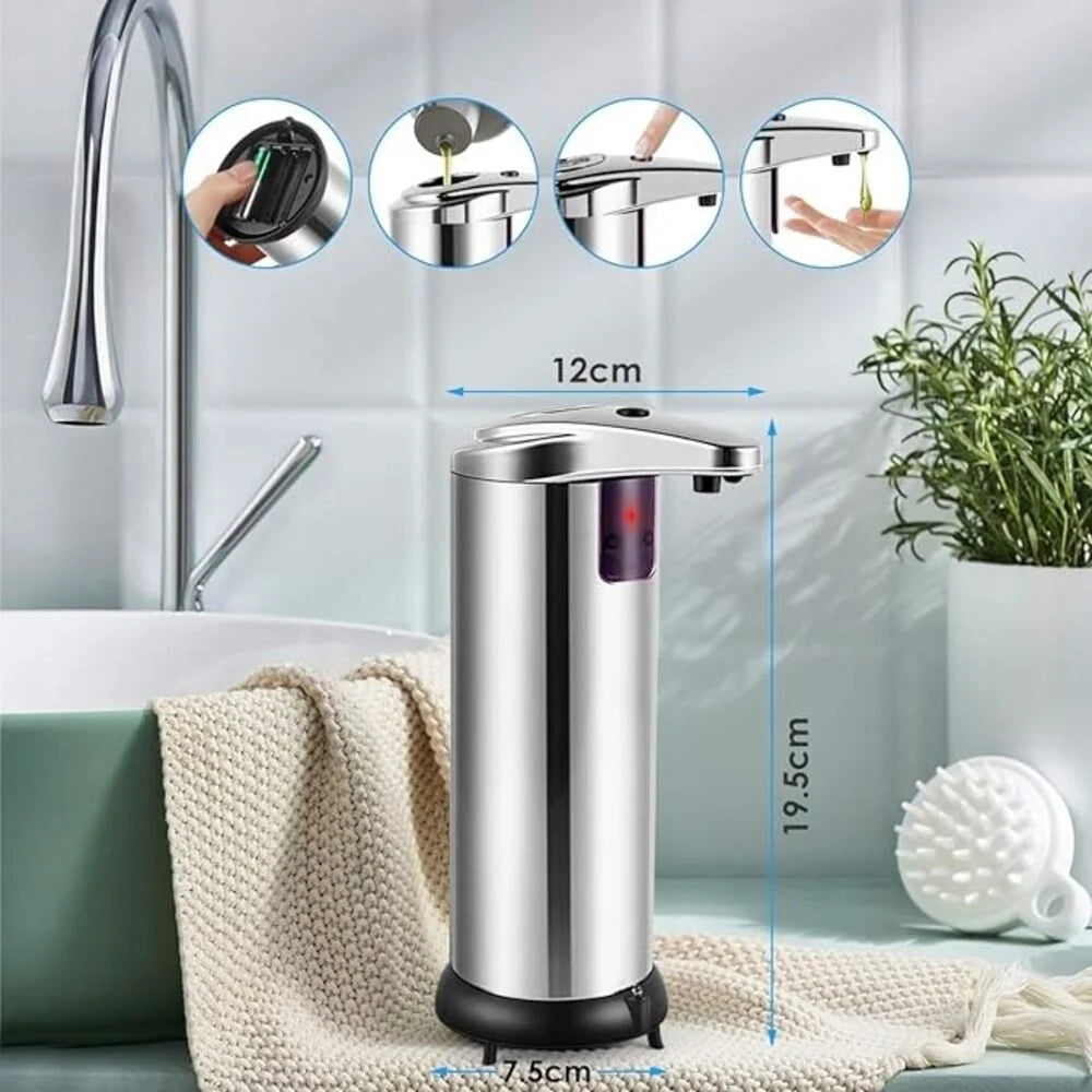 AUTOMATIC TOUCHLESS SOAP DISPENSER STAINLESS STEEL