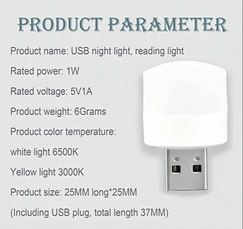 Mini USB Led Light Pack of 6
